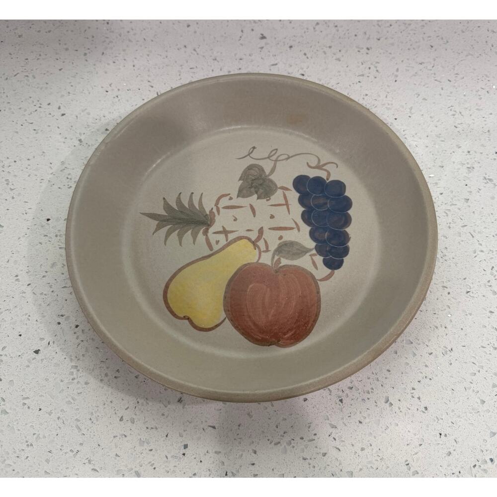 Vintage Chatham Potters Country Harvest Pattern Pie Plate